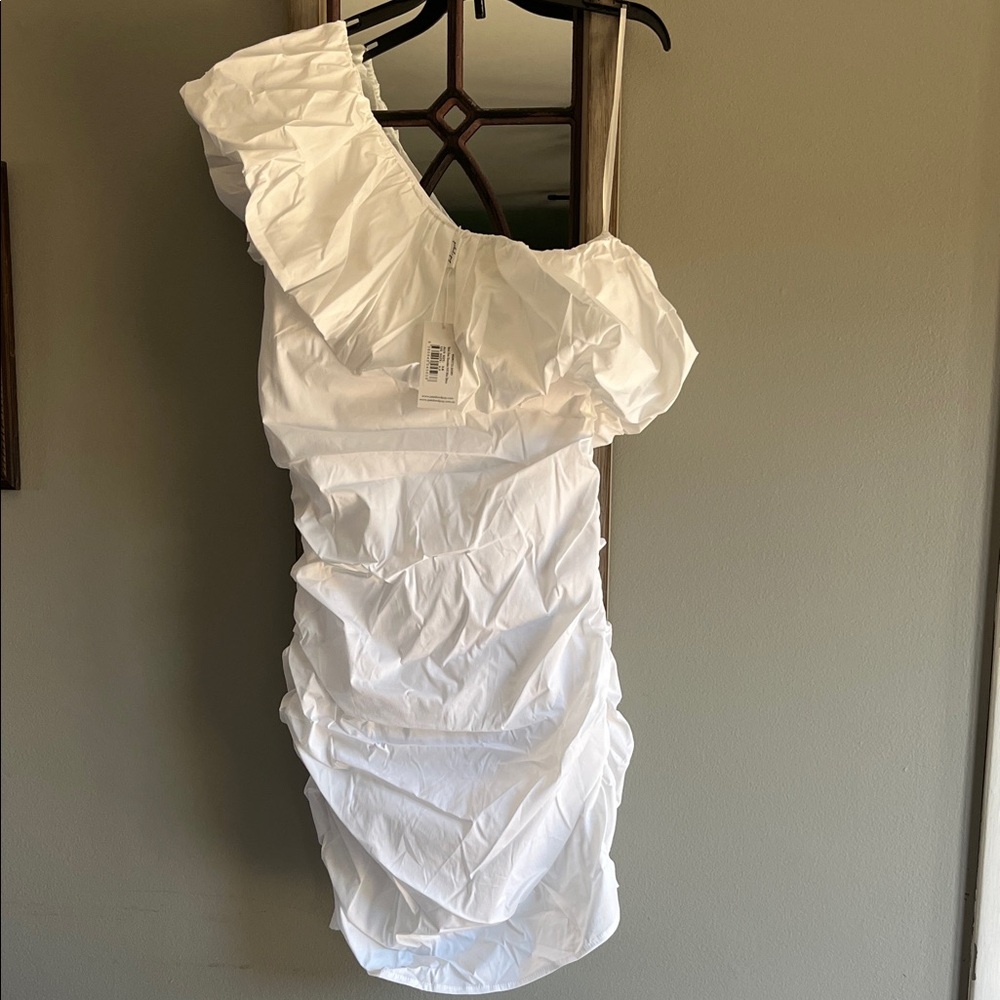 Petal & Pup White One-Shoulder Dress